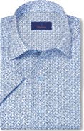 David Donahue Abstract Print Lyocell Short Sleeve Shirt