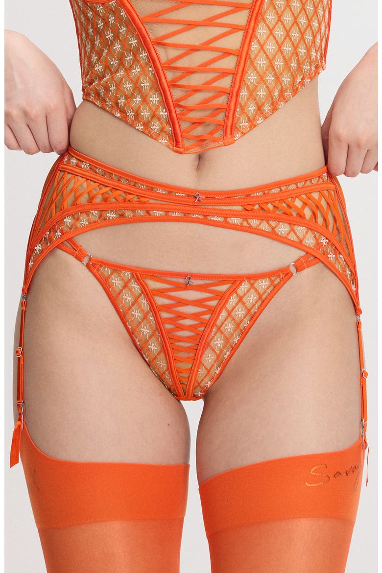 Lil' Tied Up Garter Belt, Main, color, RED TEMPO