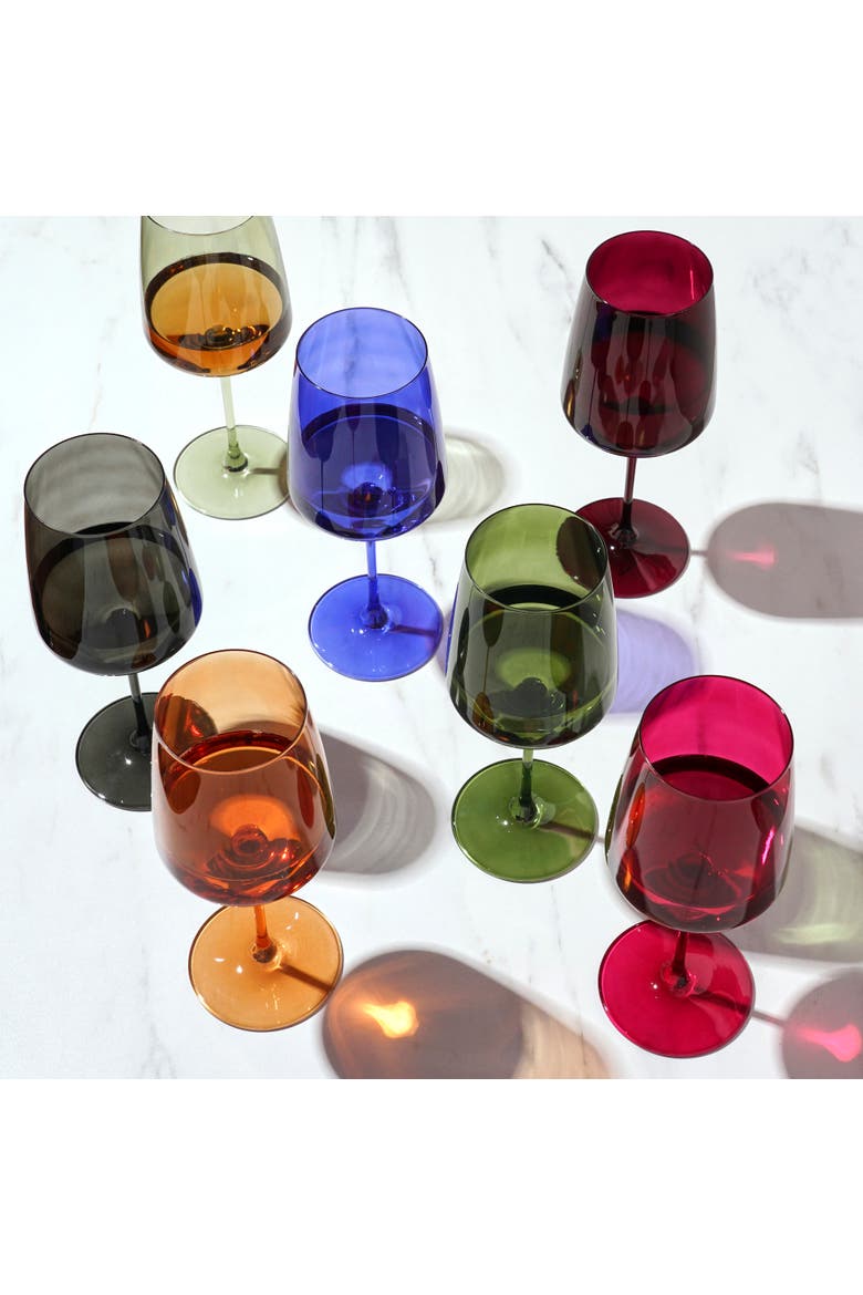 Reserve Nouveau Crystal Wine Glasses Set of 4, Alternate, color, Seaside