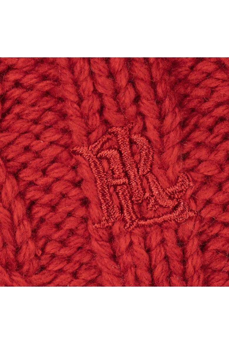 core cable knit beret, Alternate, color, ralph red