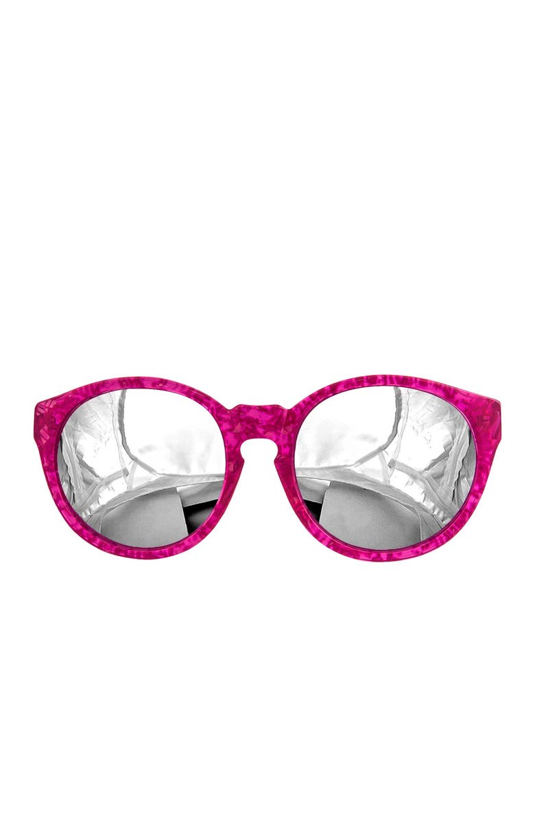 AQS Daisy 53mm Rounded Sunglasses, Main, color, Pink/Silver
