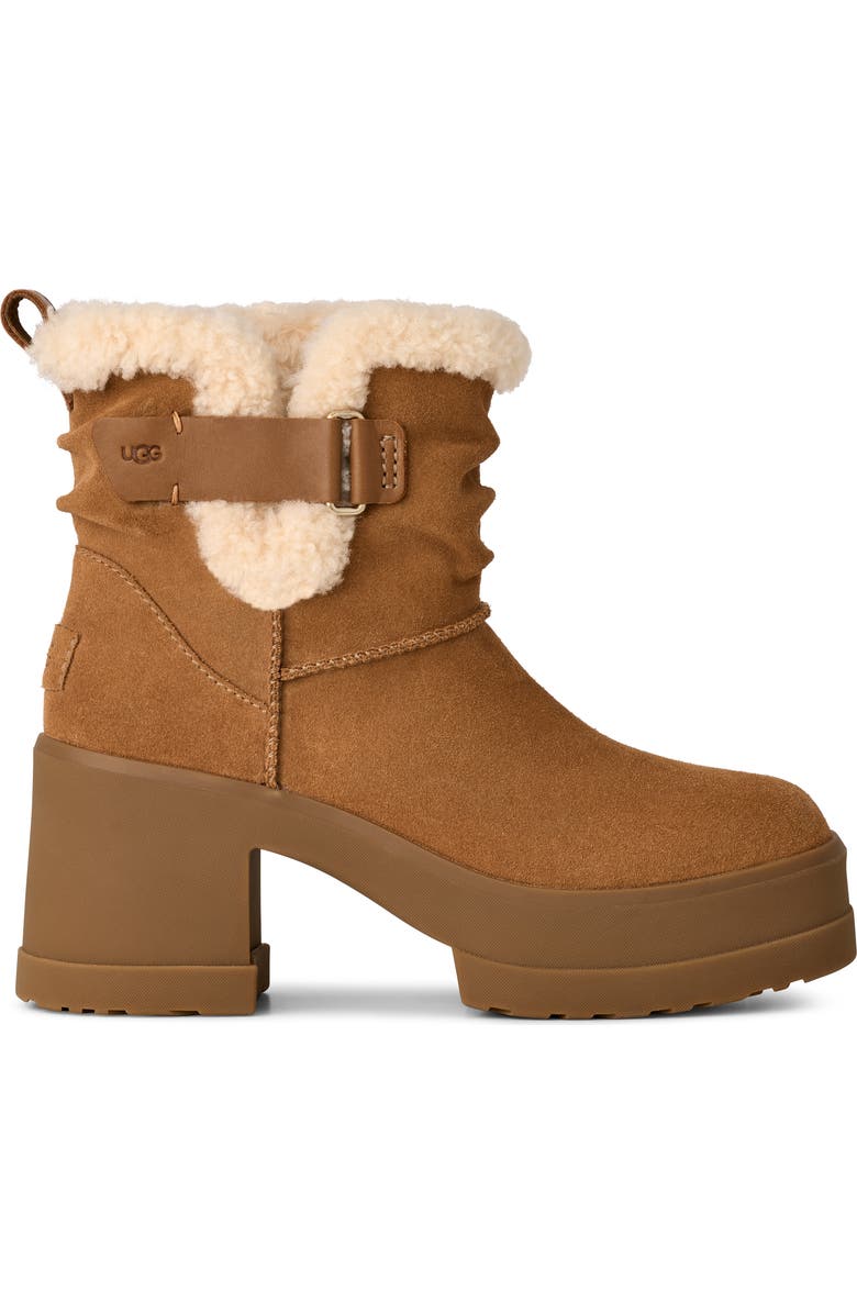 UGG<sup>®</sup> Moxy Genuine Shearling Trim Pull-On Boot, Alternate, color, Chestnut