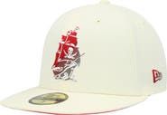 New Era Men's New Era Cream Tampa Bay Buccaneers Chrome Color Dim 59FIFTY Fitted Hat