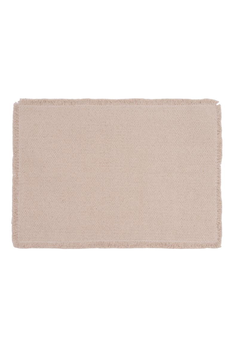 C&F Home Fringed Sea Glass Set of 6 Placemats 14" x 20", Alternate, color, Blue