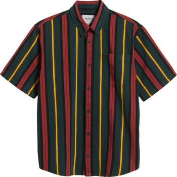 Carhartt Work In Progress Jarrell Stripe Short Sleeve Cotton