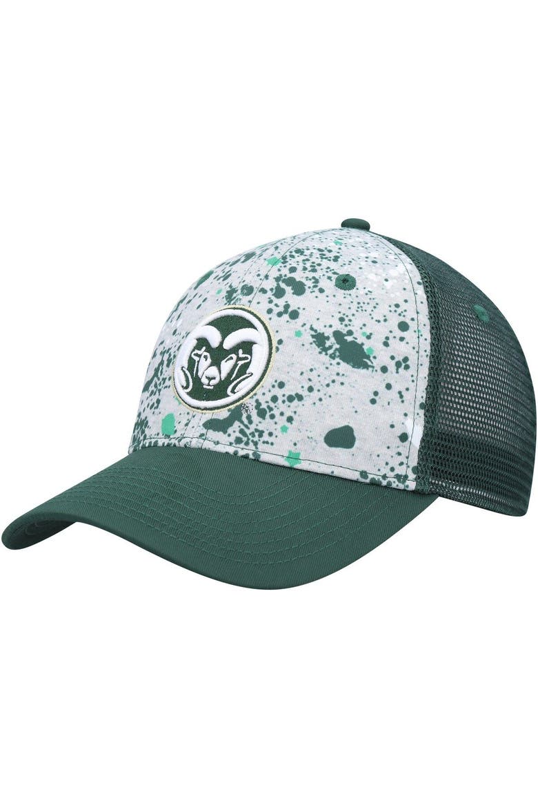 Men's Colosseum  Gray/Green Colorado State Rams Love Fern Trucker Snapback Hat, Main, color, Gray