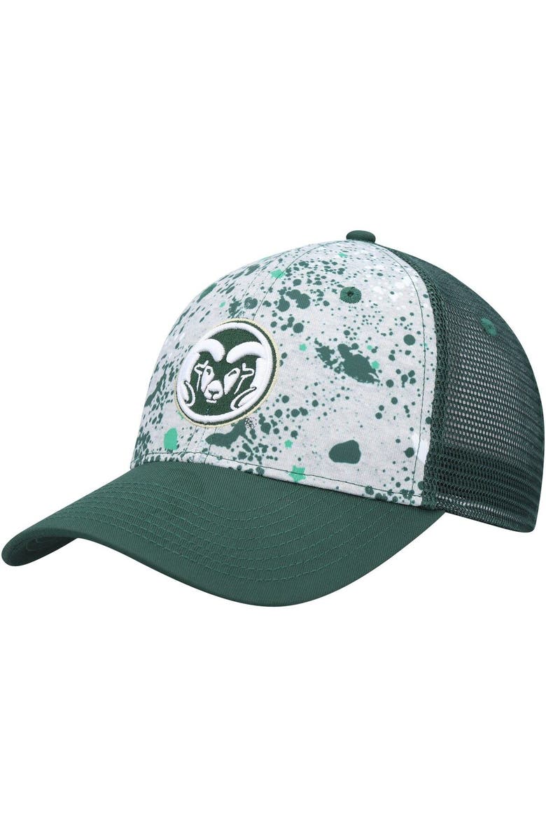 COLOSSEUM Men's Colosseum  Gray/Green Colorado State Rams Love Fern Trucker Snapback Hat, Main, color, 