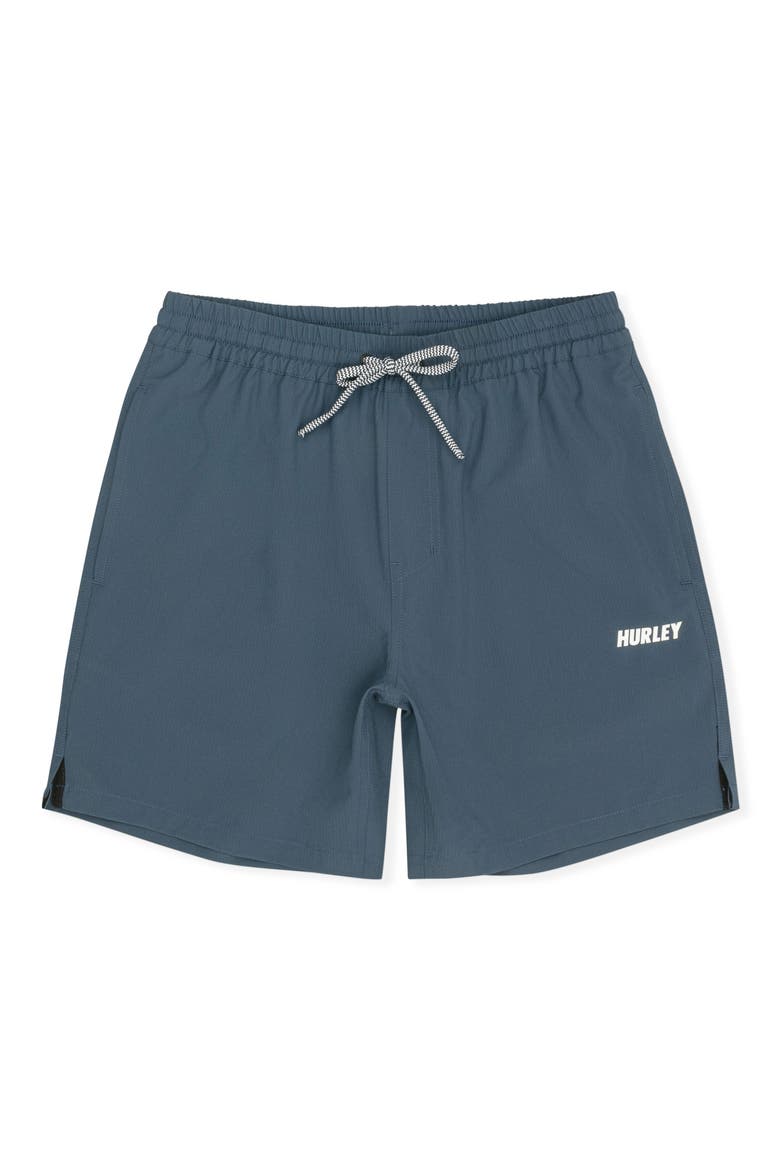 Trek Stretch Drawstring Shorts, Alternate, color, DESTROYER