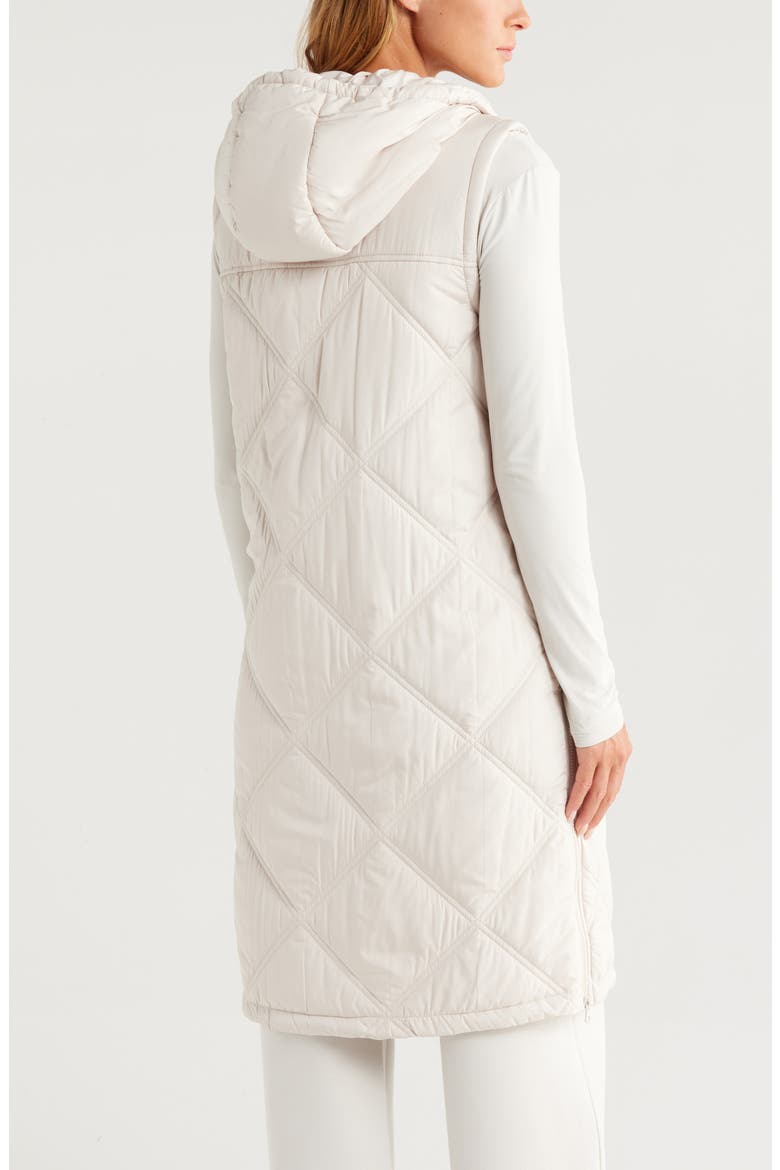 Long Hooded Puffer Vest, Alternate, color, GREY MOONBEAM