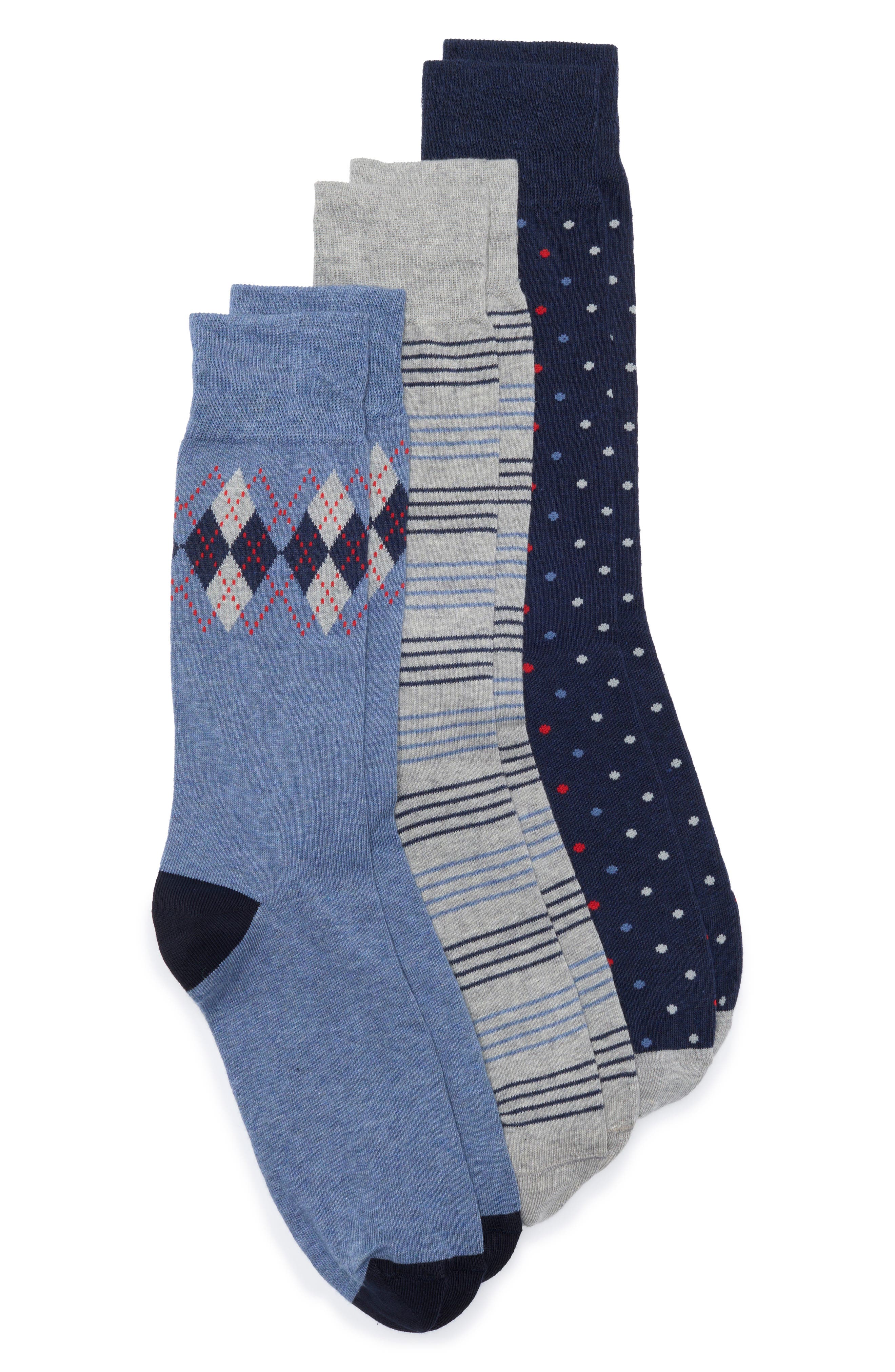 Assorted 3-Pack Dress Socks