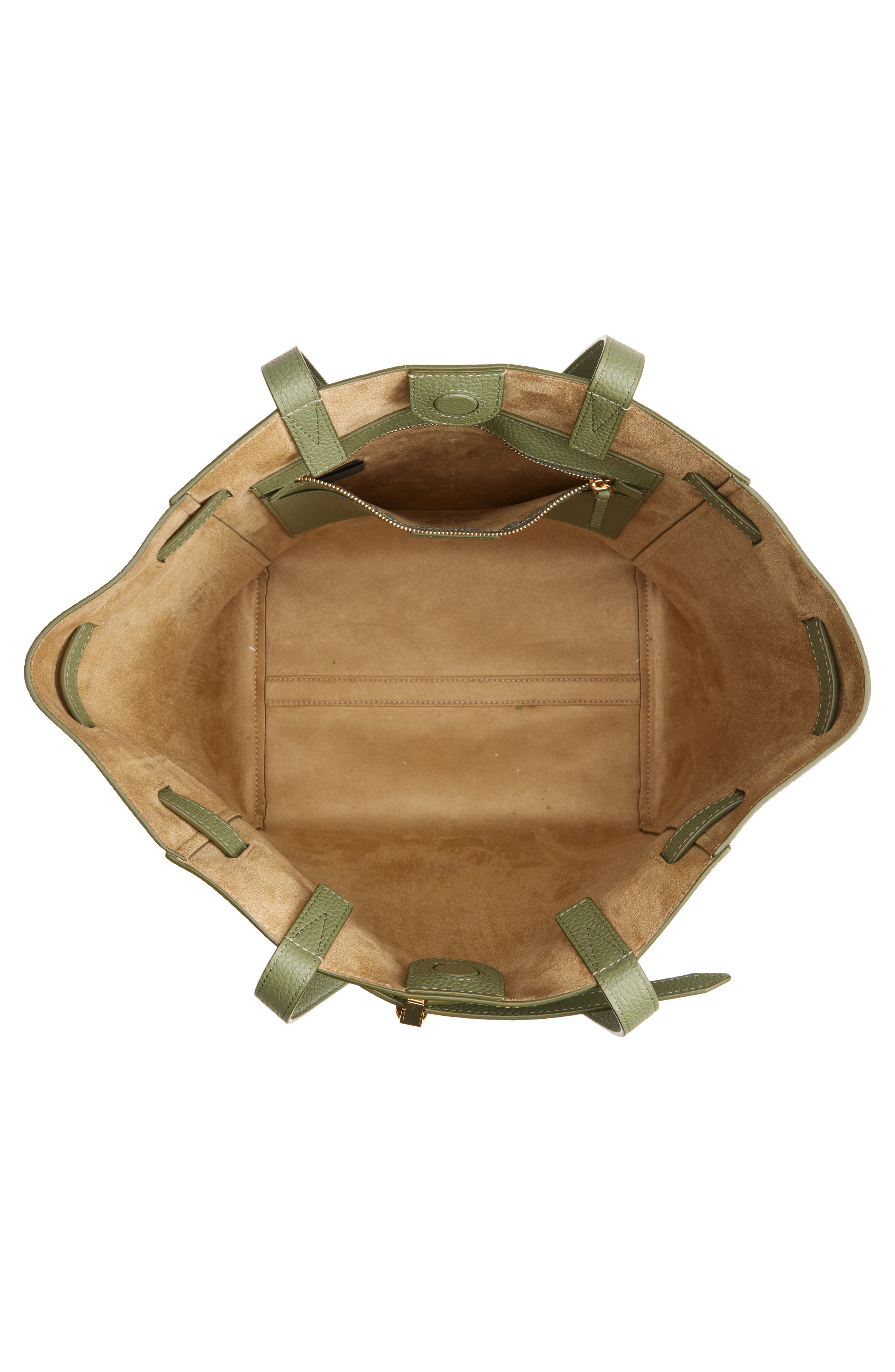 Veronica Beard Dash Leather Tote, Alternate, color, Stone Army