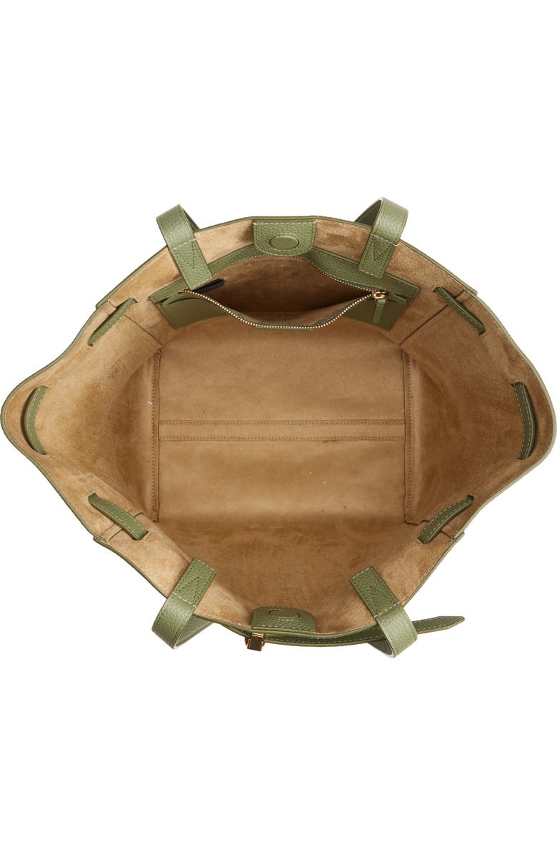 Veronica Beard Dash Leather Tote, Alternate, color, Stone Army