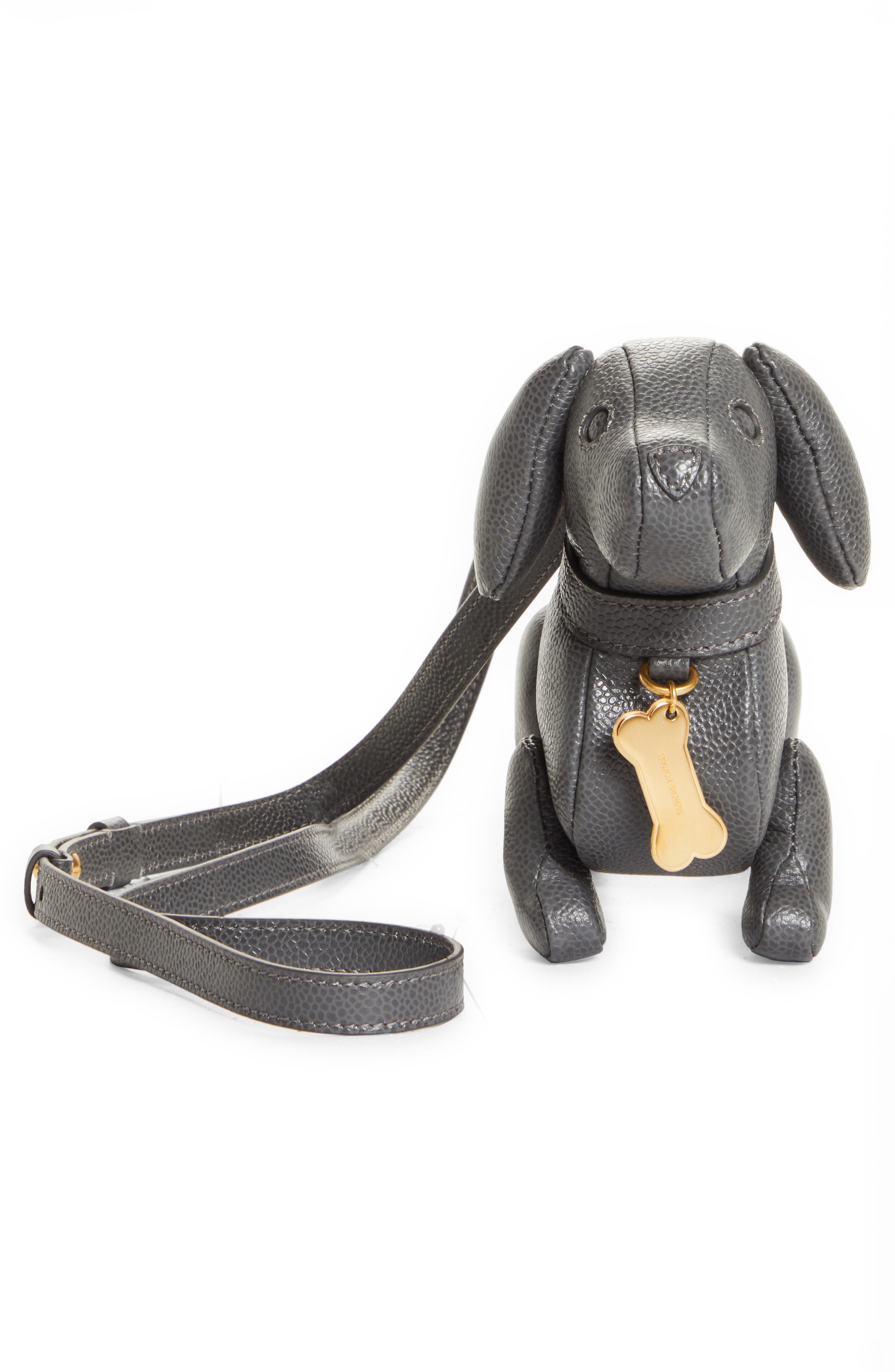 Thom Browne Mini Hector Leather Crossbody Bag, Alternate, color, 