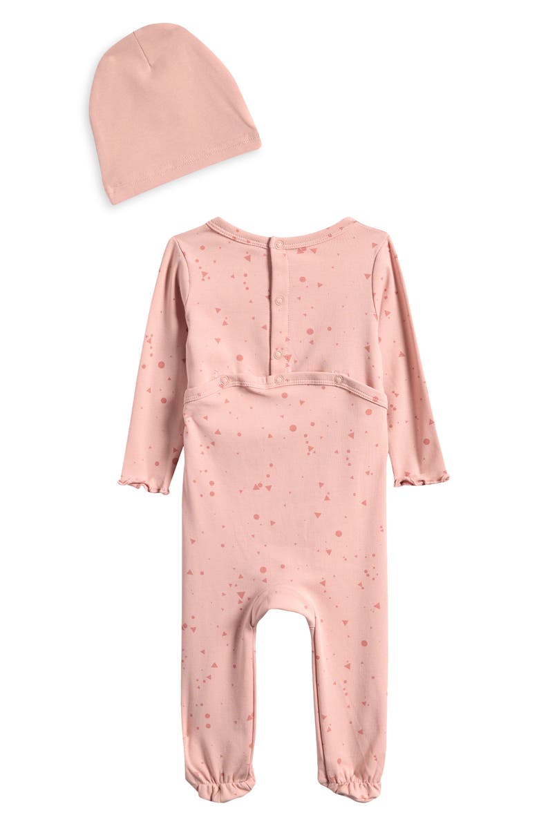 Pouf Geometric Print Footie & Hat, Alternate, color,