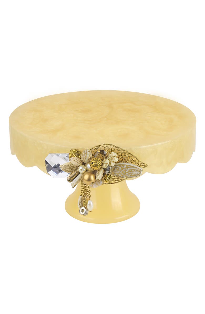 Tiramisu Decorative Cake Stand, Alternate, color, Gold Pearl