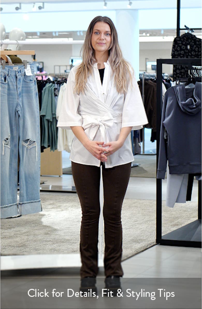 Esther Cotton Stretch Poplin Wrap Tunic, sales video thumbnail