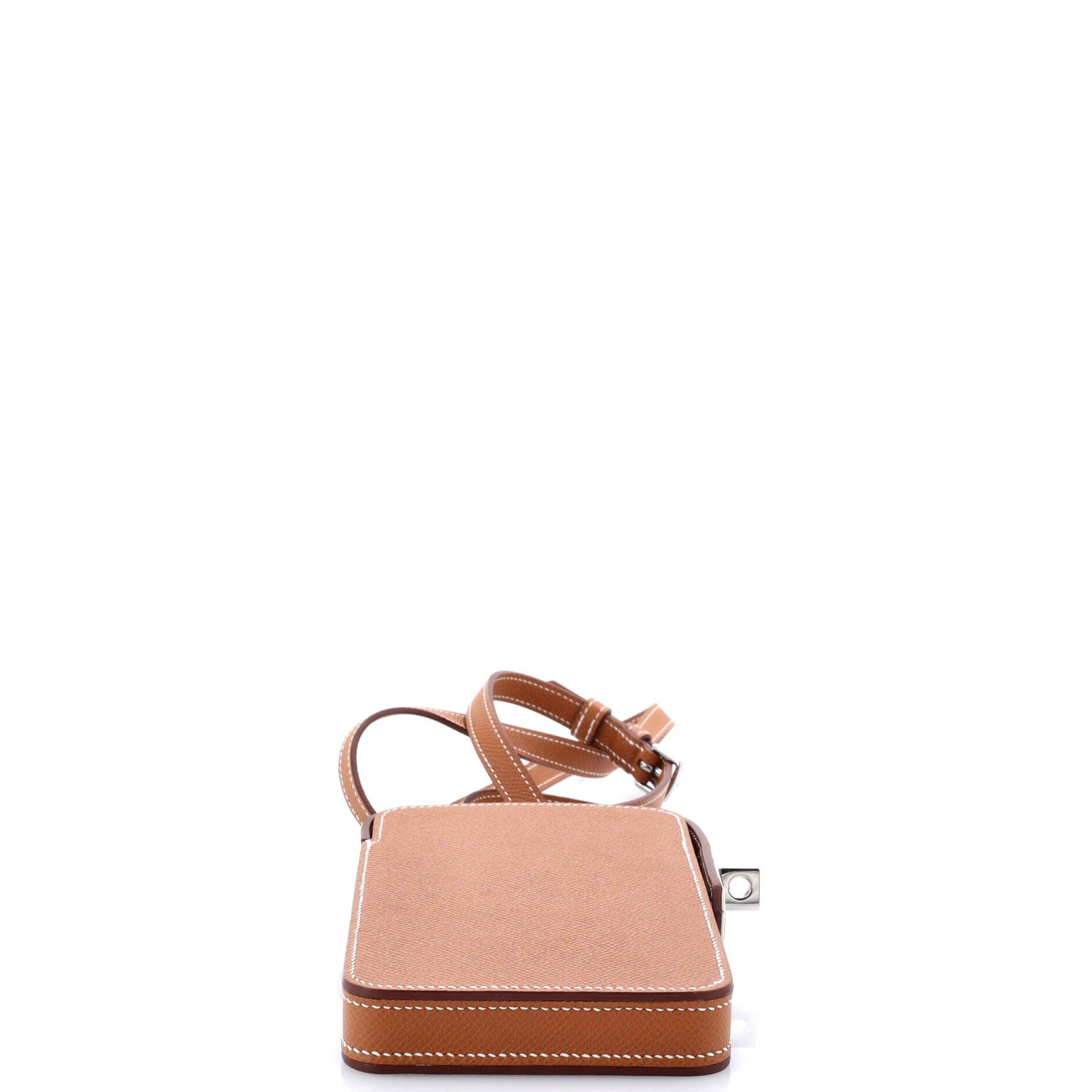 Pre-Owned Hermes Hac a Box Phone Case Epsom, Alternate, color, Gold