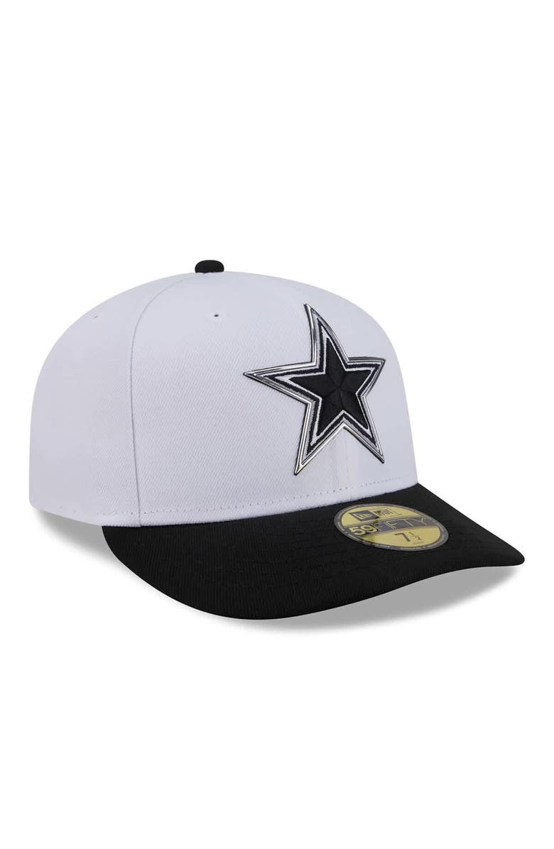 New Era Men's New Era  White/Black Dallas Cowboys 2026 NFL Draft Pre-Curved 59FIFTY Fitted Hat, Alternate, color, White