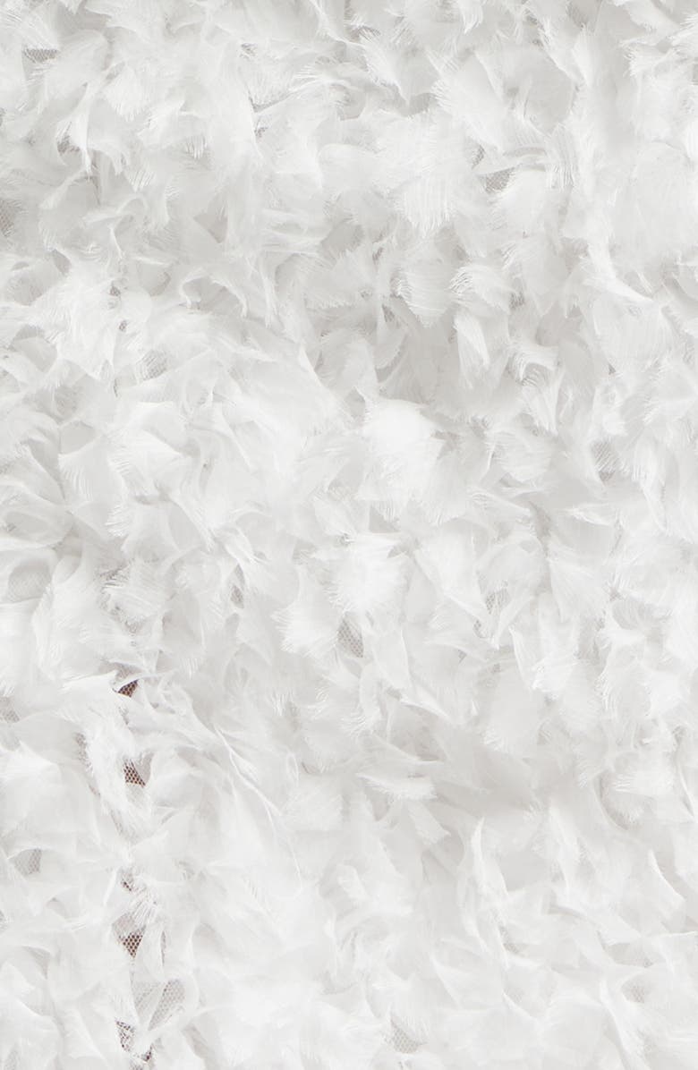 Diotima Bambola Fringe Embellished Midi Skirt, Alternate, color, White