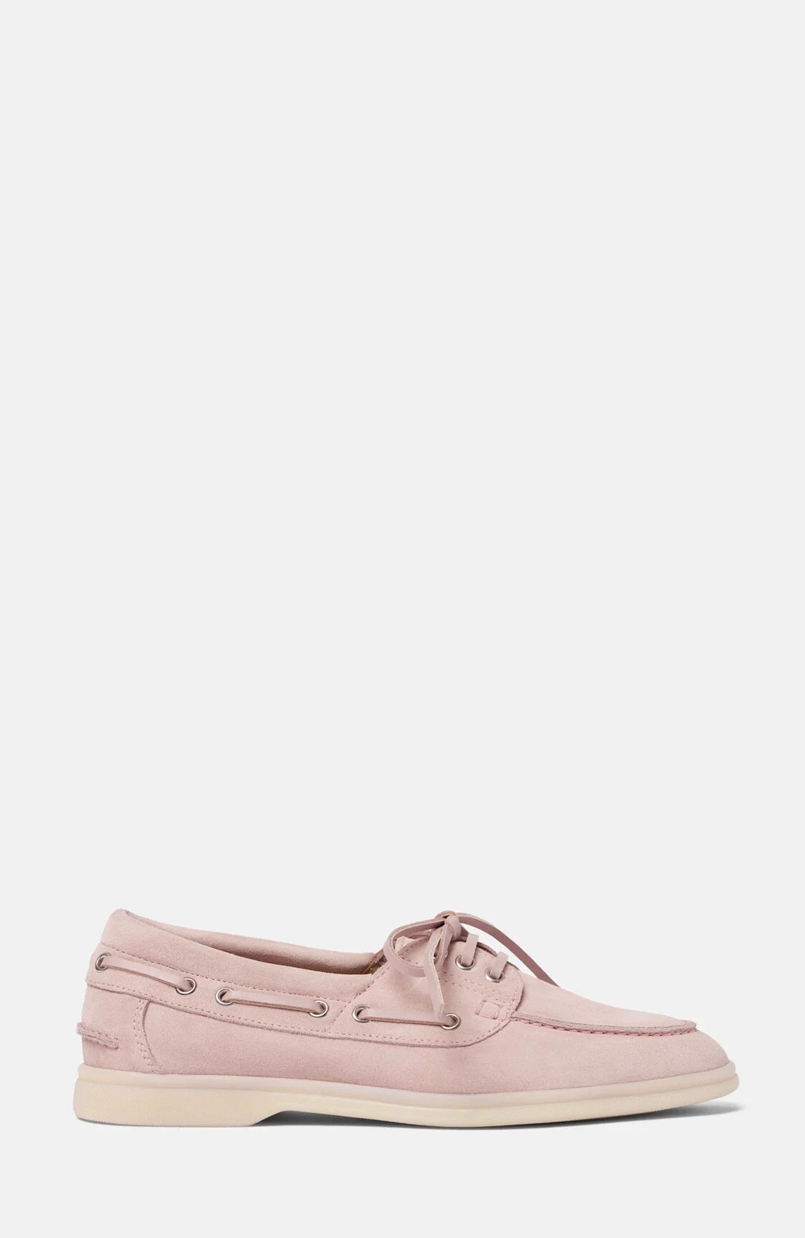 Lia Boat Shoes, Alternate, color, Pink - Suede