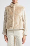Herno Faux Fur Mixed Media Jacket