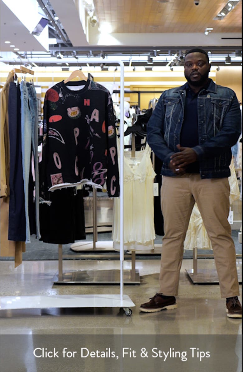 Collage Crewneck Graphic Sweatshirt, sales video thumbnail