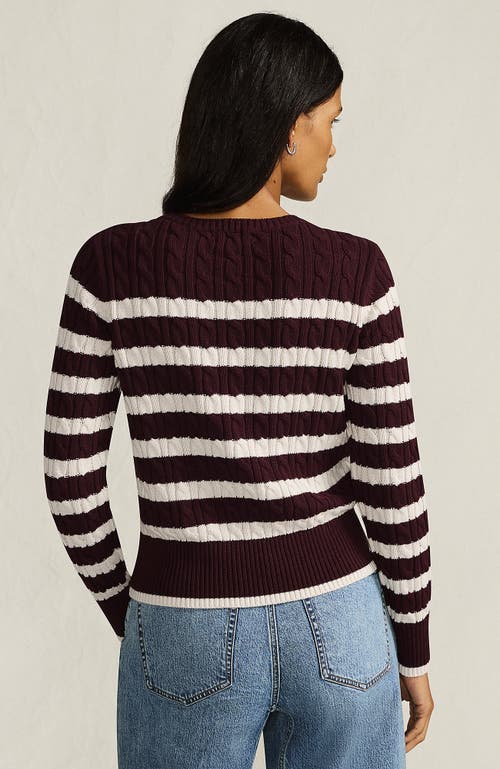Lands' End Drifter Modern Cable Crew Sweater In Multi