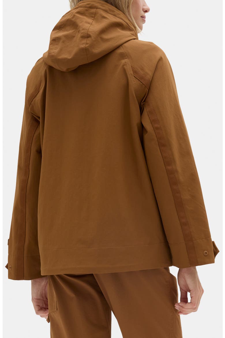Hooded Rain Jacket, Alternate, color, NUTHATCH