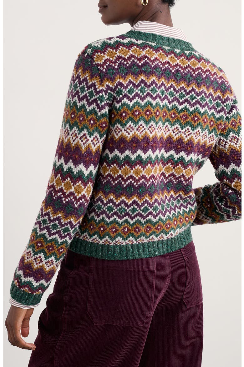 Dawson Pick Fair Isle Merino Wool Cardigan, Alternate, color, KNIT DARK WRECKAGE MULTI