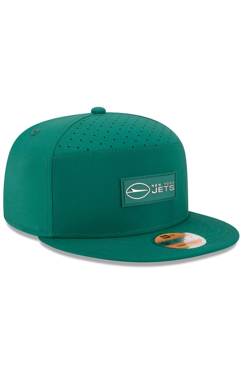 New Era Men's New Era Green New York Jets 2025 Sideline Split Panel 9FIFTY Snapback Hat, Alternate, color, Green