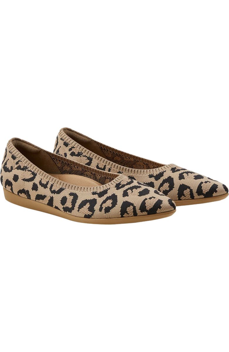 VIVAIA Lightweight Pointed-Ballet Flats, Main, color, Dark Leopard