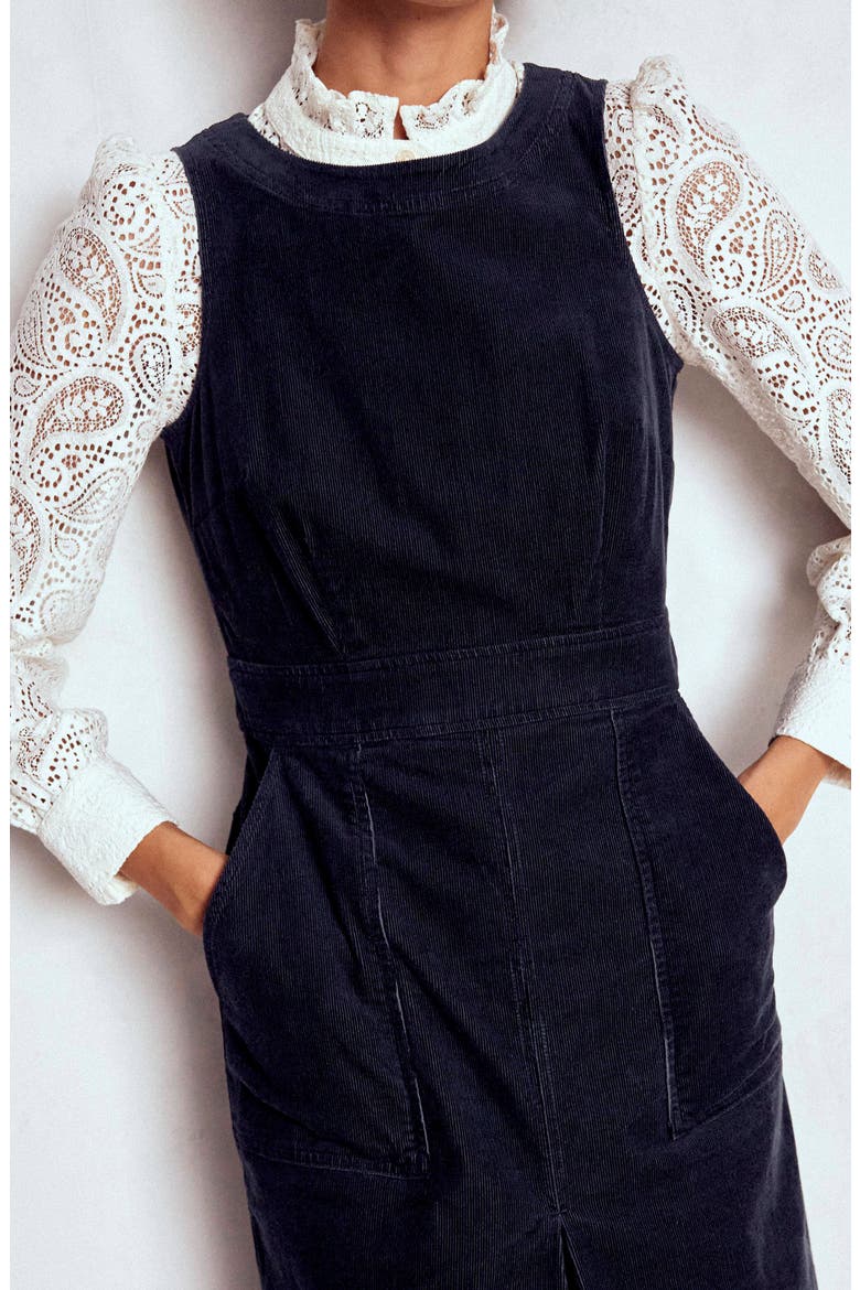 Ula Sleeveless Corduroy Midi Dress, Alternate, color, MIDNIGHT BLUE