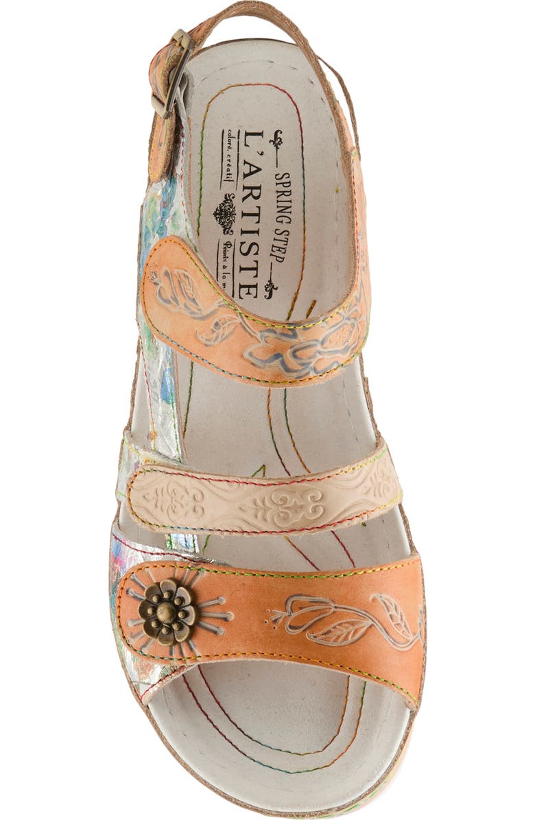 L'Artiste by Spring Step Sumacah Quarter Strap Sandal, Alternate, color, Beige Multi