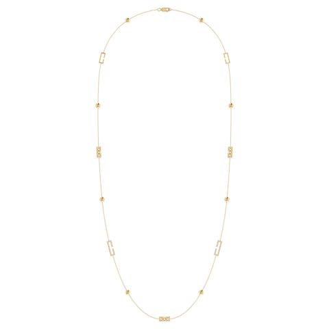 Traffic Light Layered Sterling Silver Diamond Necklace