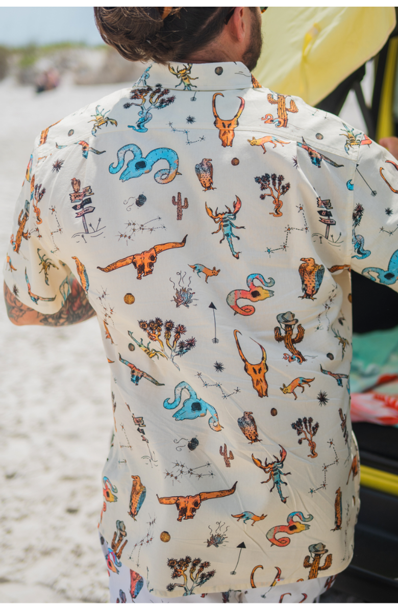 Baja Llama Dangerous Desert - 7-Seas Button Up, Alternate, color, Tan