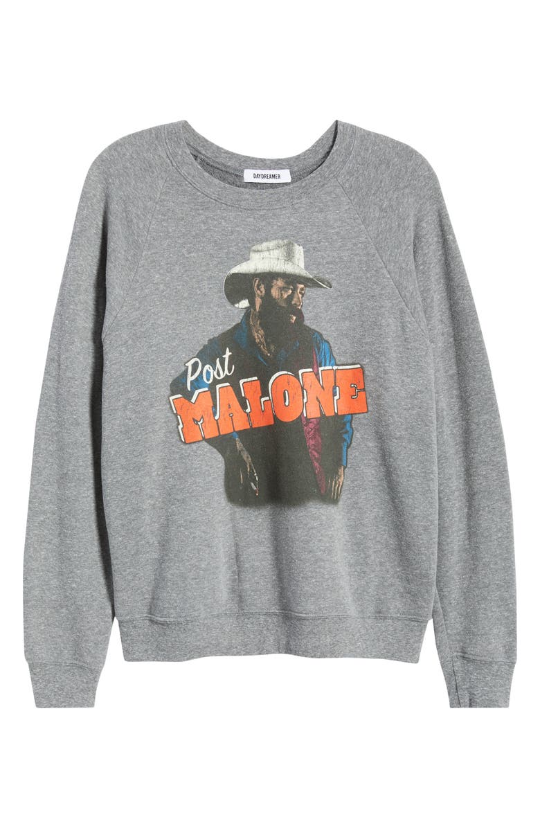 Daydreamer Post Malone Posty Leanin' Graphic Sweatshirt, Alternate, color, Heather Grey