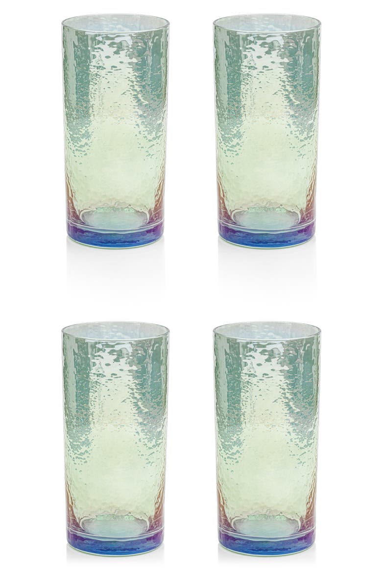 Set of 4 Aperitivo Highball Glasses, Main, color, BLUE