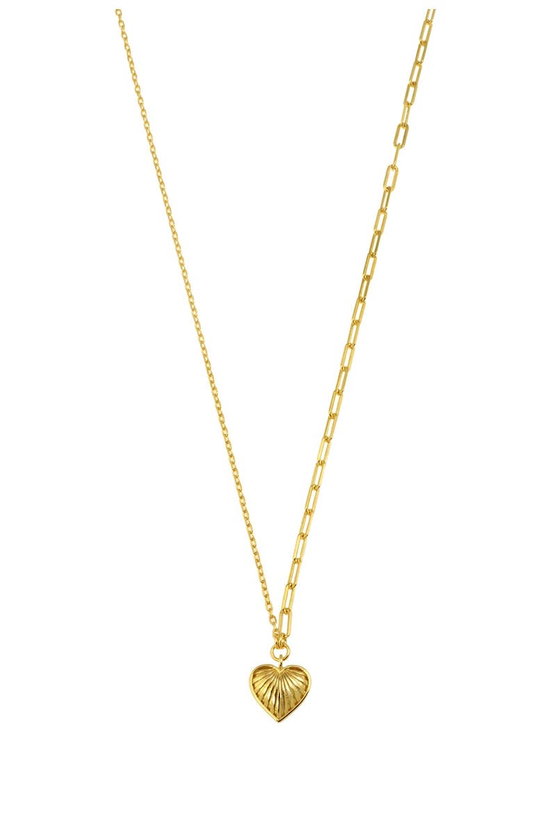 Arte Nova Jewellery Heart Necklace, Main, color, Silver Gold Plated