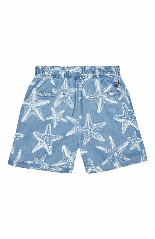 Vilebrequin Kids' Light Denim Printed Starfish Bermuda Shorts