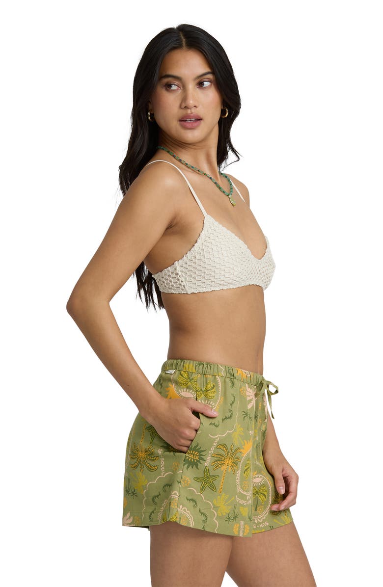 Billabong Wanderer Print Drawstring Shorts, Alternate, color, Cedar