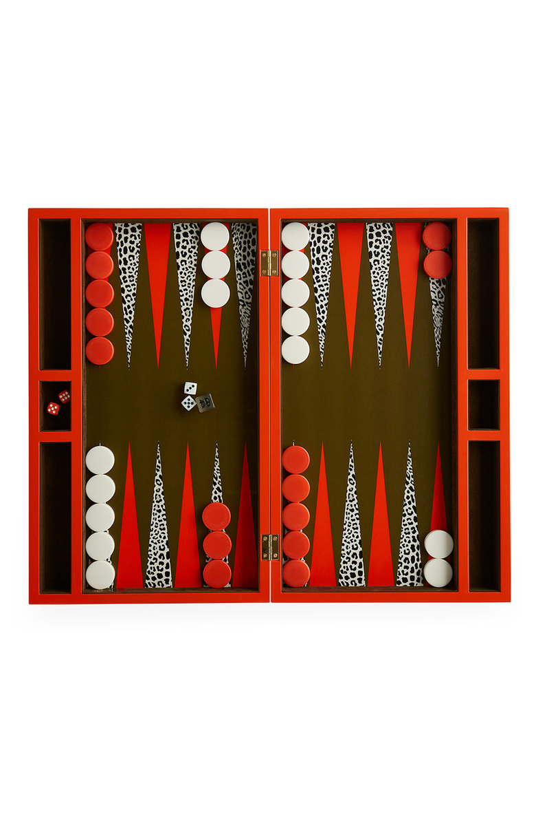 Jonathan Adler Leopard Backgammon Set, Main, color, 