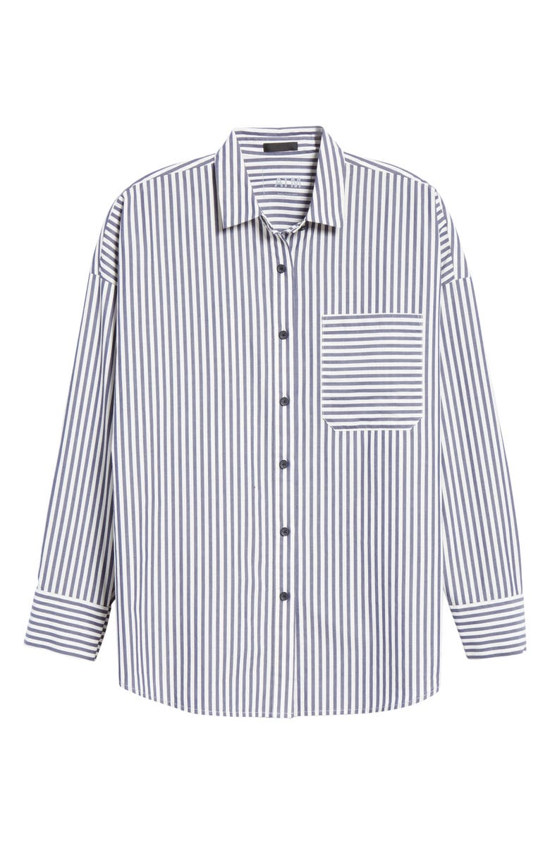 ATM Anthony Thomas Melillo Railroad Stripe Boyfriend Shirt, Alternate, color, 