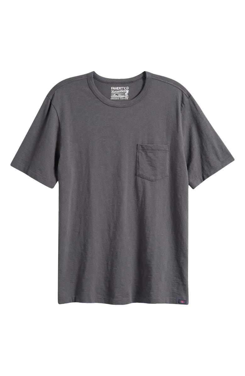 Faherty Sunwashed Pocket T-Shirt, Alternate, color, Graphite