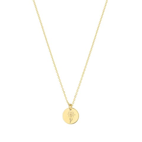 Lily Birth Flower Necklace