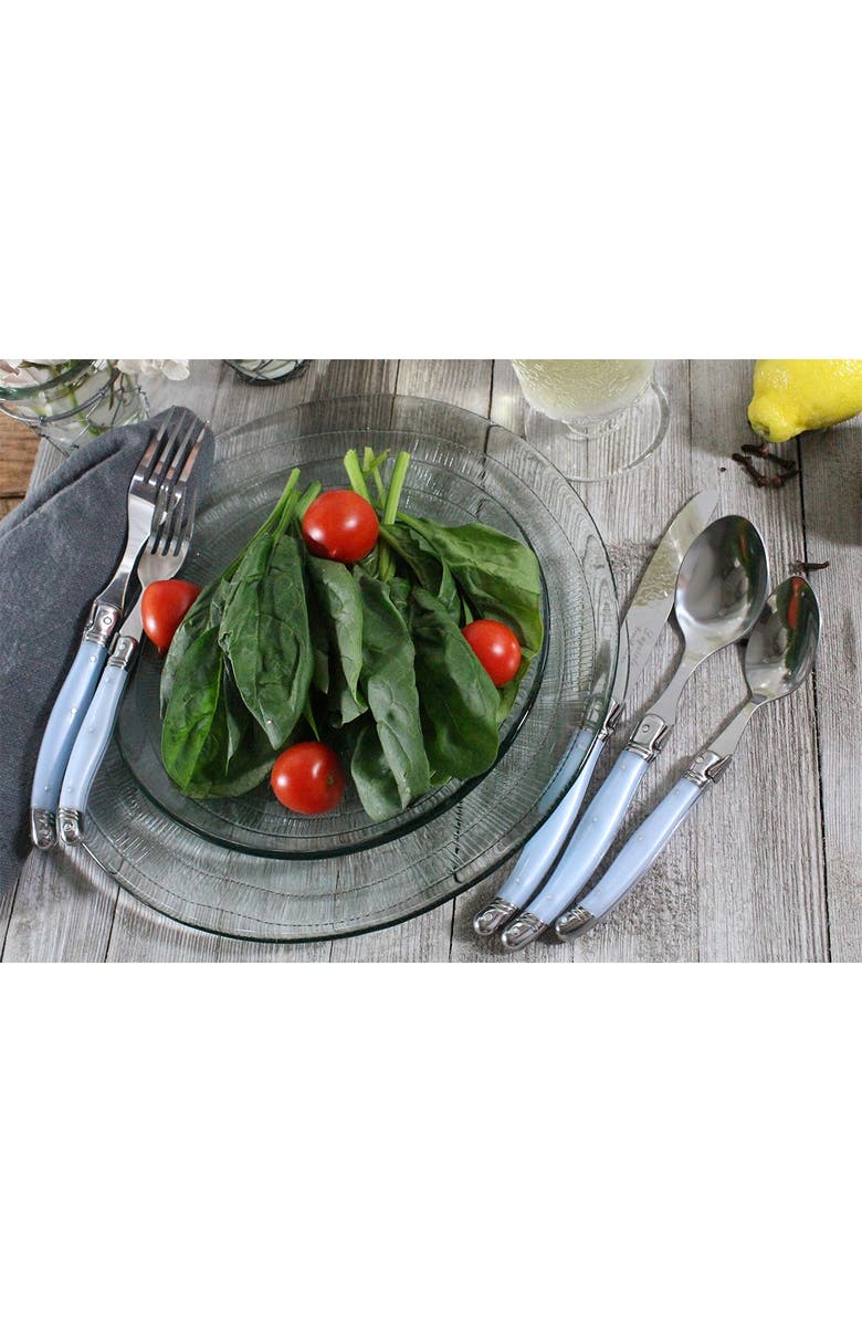 FRENCH HOME 20 Piece Laguiole Ice Blue Flatware Set by French Home, Alternate, color, Blue