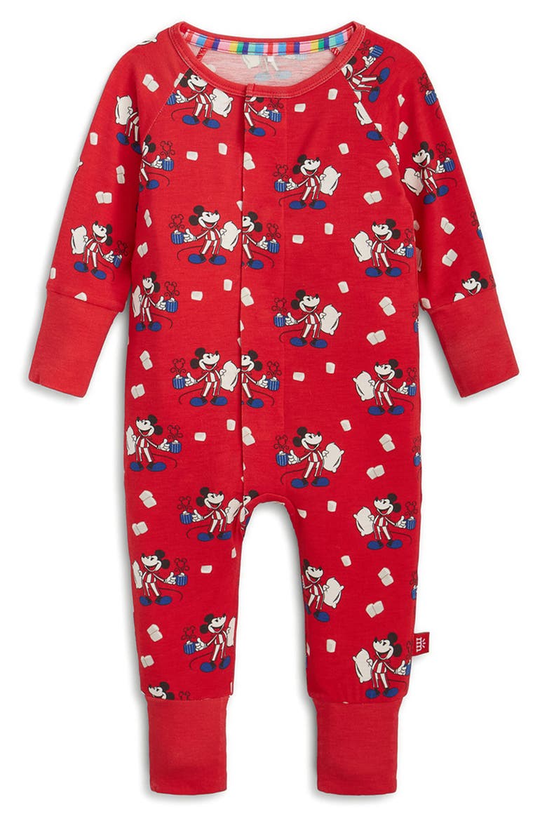 Disney® Mickey Mouse Cocoa Club RightFit™ Convertible Romper, Main, color, REDCO