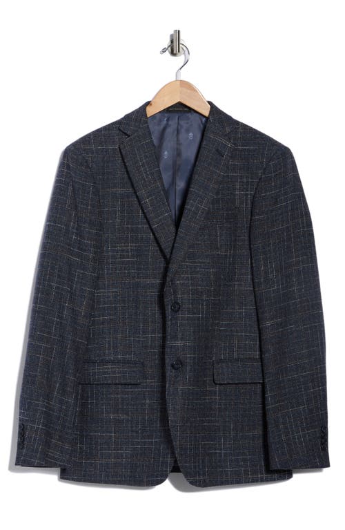 John Varvatos Star Usa Plaid Knit Sport Coat In Blue