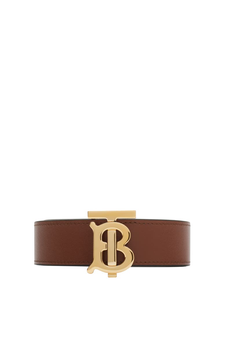 Burberry Reversible Leather TB Belt, Alternate, color, Black/Tan/Gold