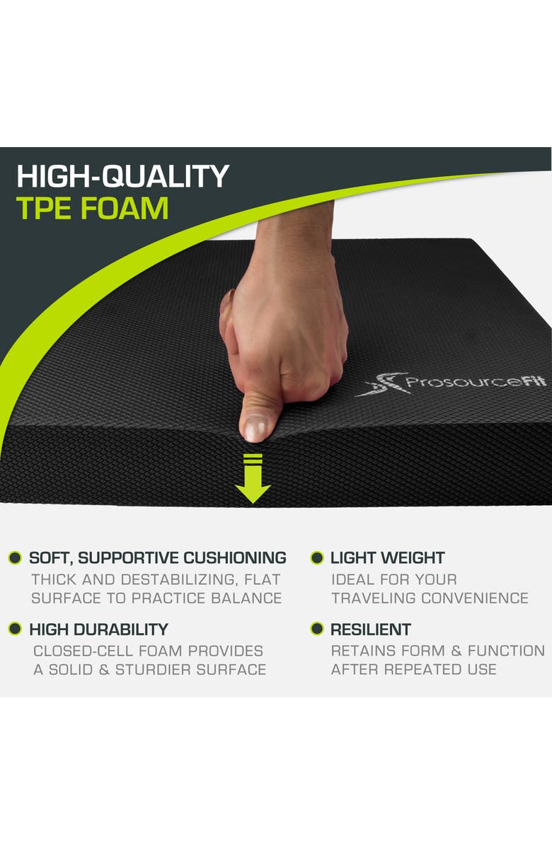 ProsourceFit Exercise Balance Pad, 15.5 x 12.75-in, Alternate, color, Black