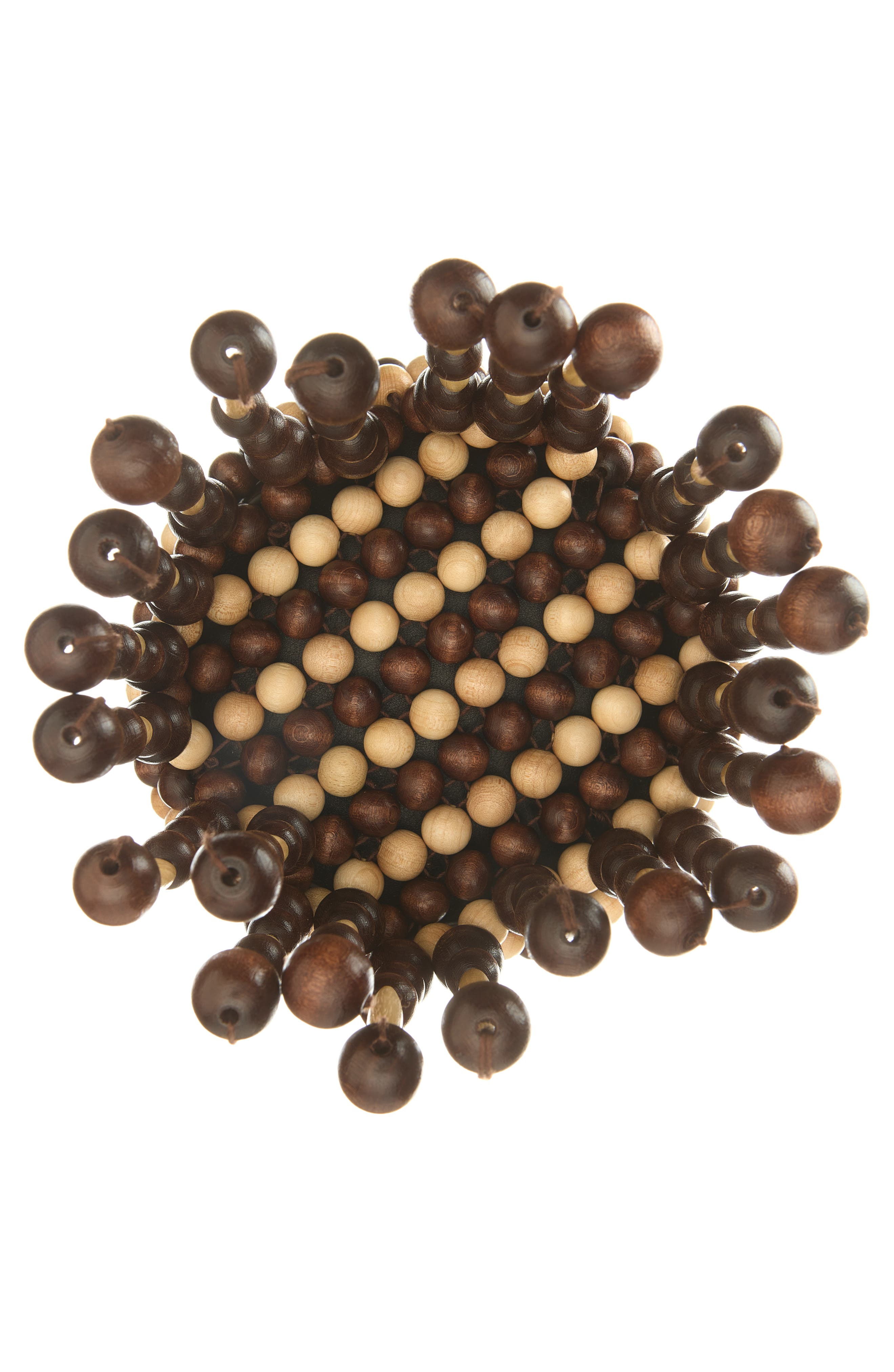 Sac À Main Beaded Shoulder Bag, Alternate, color, BROWN / GOLD
